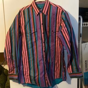 Vintage Wrangler button up shirt size 17-34 XL great Condition LOOK!